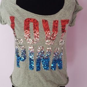 Victoria's Secret PINK Sequin Shirt XS
